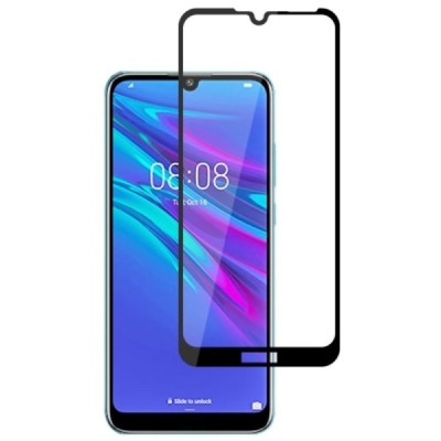 Huawei Y6 2019 (Y6 Prime 2019) „Mocolo“ 9H Tempered Glass sustiprintos apsaugos juodas pilnai dengiantis apsauginis ekrano stikl