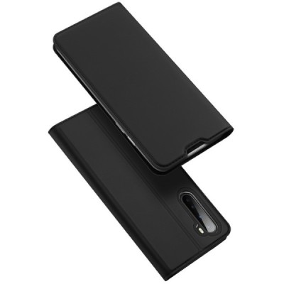 „Dux Ducis“ Skin serijos OnePlus Nord juodas odinis atverčiamas dėklas | Priedai.lt