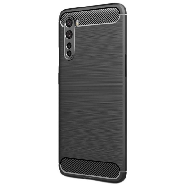 „Carbon“ kieto silikono (TPU) dėklas - juodas (OnePlus Nord)