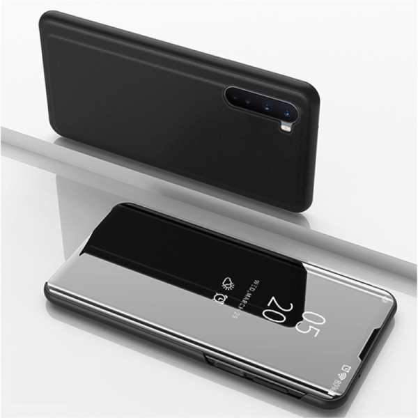 Plastikinis atverčiamas dėklas - juodas (OnePlus Nord)