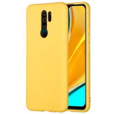 Xiaomi Redmi 9 Shell kieto silikono TPU geltonas dėklas - nugarėlė | Priedai.lt
