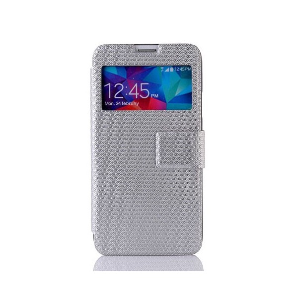 „Pintas“ atverčiamas dėklas - sidabrinis (Galaxy S5 / S5 Neo)