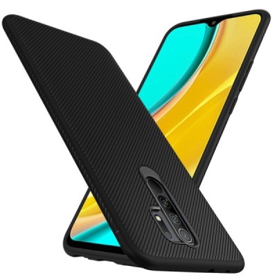 Xiaomi Redmi 9 kieto silikono TPU juodas dėklas - nugarėlė | Priedai.lt