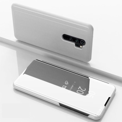 Xiaomi Redmi 9 plastikinis atverčiamas sidabrinis dėklas | Priedai.lt