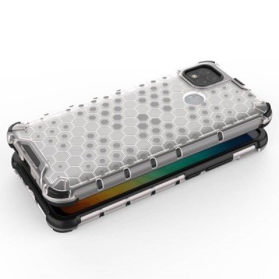 Honeycomb sustiprintos apsaugos Xiaomi Redmi 9C skaidrus kieto silikono (TPU) ir plastiko dėklas | Priedai.lt