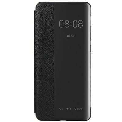 Huawei P30 Pro „View Line“ juodas atverčiamas dėklas - knygutė | Priedai.lt