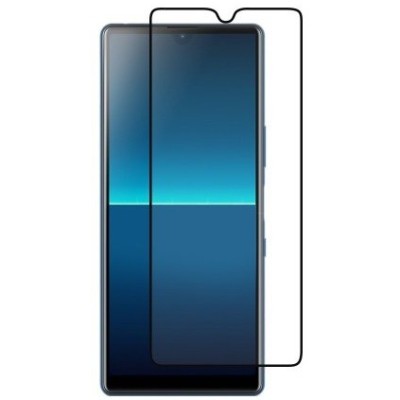 Sony Xperia L4 „Imak“ 9H Tempered Glass sustiprintos apsaugos juodas pilnai dengiantis apsauginis ekrano stiklas 0,26 mm | Pried