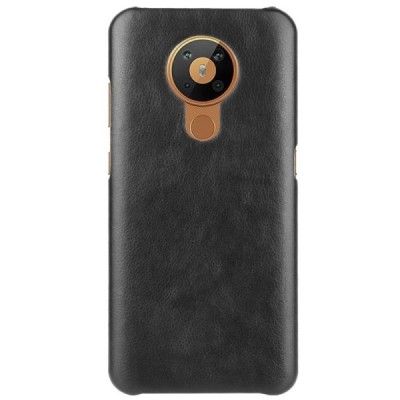 Slim Leather Nokia 5.3 juodas odinis dėklas - nugarėlė | Priedai.lt