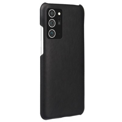 Slim Leather Samsung Galaxy Note 20 Ultra (N986F) juodas odinis dėklas - nugarėlė | Priedai.lt