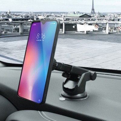 „Telescopic“ magnetinis juodas automobilinis telefono laikiklis (prie lango) | Priedai.lt