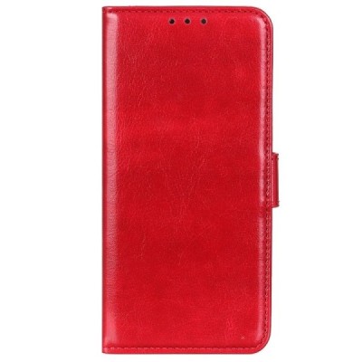 Xiaomi Redmi 9 atverčiamas raudonas odinis dėklas, knygutė - piniginė | Priedai.lt