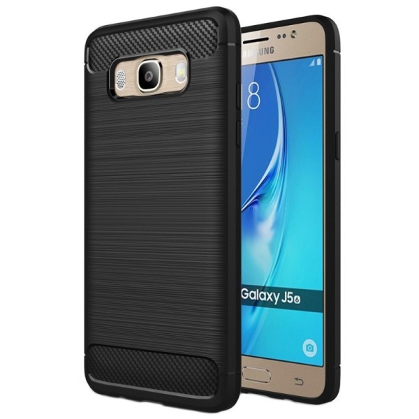 „Carbon“ kieto silikono (TPU) dėklas - juodas (Galaxy J5 2016)