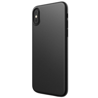 Apple iPhone X (Xs) juodas kieto silikono TPU ploniausias pasaulyje dėklas - nugarėlė | Priedai.lt