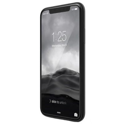 Apple iPhone X (Xs) juodas kieto silikono TPU ploniausias pasaulyje dėklas - nugarėlė | Priedai.lt