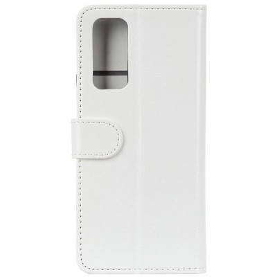 Samsung Galaxy S20 FE (Fan Edition) atverčiamas baltas odinis dėklas, knygutė - piniginė | Priedai.lt