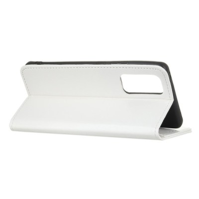 Samsung Galaxy S20 FE (Fan Edition) atverčiamas baltas odinis dėklas, knygutė - piniginė | Priedai.lt