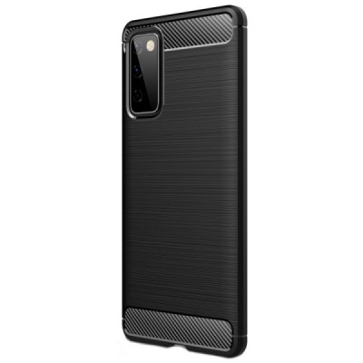 Samsung Galaxy S20 FE (Fan Edition) „Carbon“ kieto silikono TPU juodas dėklas - nugarėlė | Priedai.lt