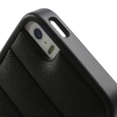Juodas „Infisens“ silikoninis Apple iPhone SE (5, 5s) dėklas (dėkliukas) / Priedai.lt