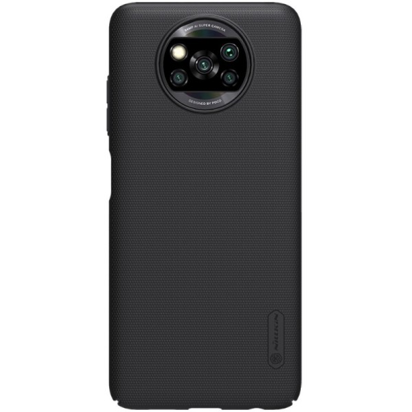 „Nillkin“ Frosted Shield dėklas - juodas (Poco X3 / X3 Pro)