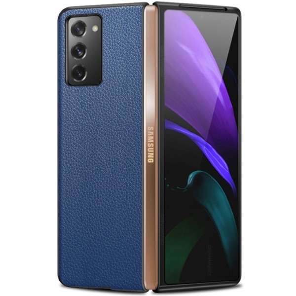 „Deluxe Leather“ dėklas - mėlynas (Galaxy Z Fold2)