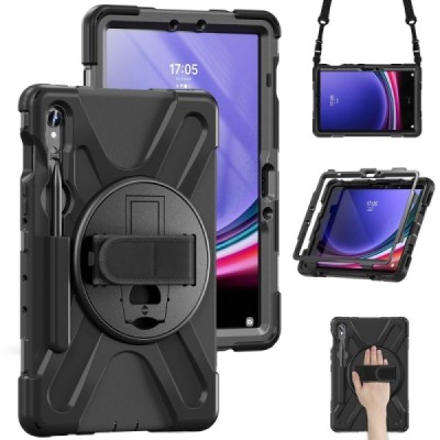 Samsung Galaxy Tab S7 11" / S8 11" / S9 11" / S9 FE 5G / S10 FE / S10 Lite reinforced protection case - black - back | Priedai.l