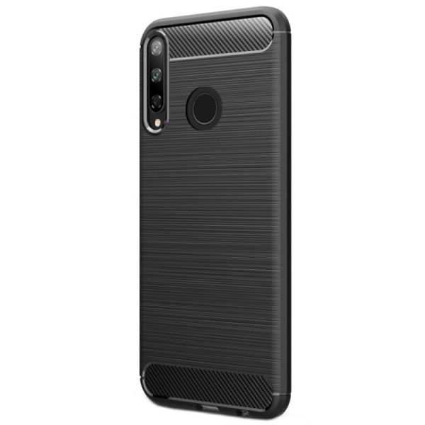 „Carbon“ kieto silikono (TPU) dėklas - juodas (P40 Lite E / Y7p)