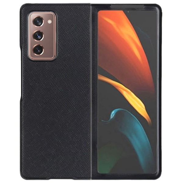 „Foldable Leather“ dėklas - juodas (Galaxy Z Fold2)