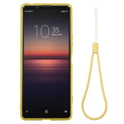 Sony Xperia 1 II Shell kieto silikono TPU geltonas dėklas - nugarėlė | Priedai.lt