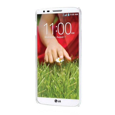 Flora raštuotas raudonas plastikinis LG G2 D802 dėklas / Priedai.lt