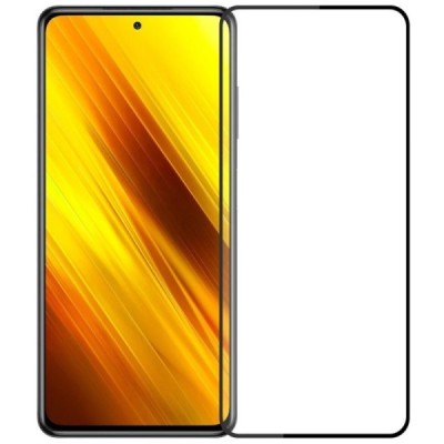 Xiaomi Poco X3 (X3 Pro) „Mofi“ 9H Tempered Glass sustiprintos apsaugos juodas pilnai dengiantis apsauginis ekrano stiklas 0,26 m