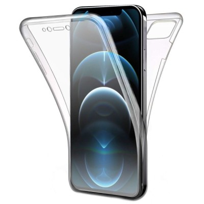 Apple iPhone 12 Pro Max skaidrus (permatomas) dvigubas kieto silikono TPU ploniausias pasaulyje dėklas | Priedai.lt