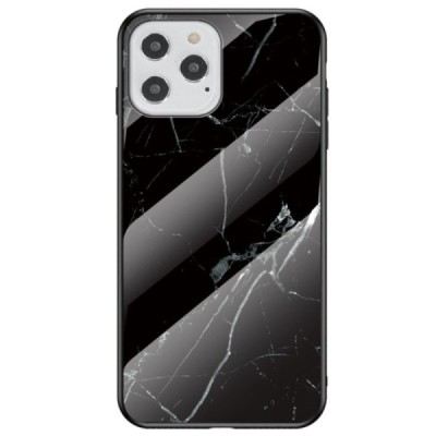 Apple iPhone 12 (12 Pro) „Marble“ kieto silikono TPU juodas dėklas - nugarėlė | Priedai.lt
