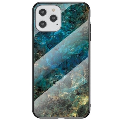 Apple iPhone 12 (12 Pro) „Marble“ kieto silikono TPU mėlynas dėklas - nugarėlė | Priedai.lt