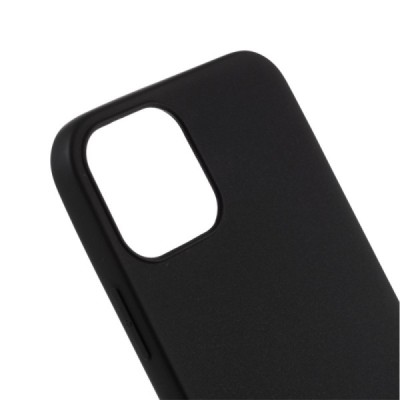 Apple iPhone 12 (12 Pro) juodas kieto silikono TPU ploniausias pasaulyje dėklas - nugarėlė | Priedai.lt