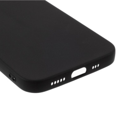 Apple iPhone 12 (12 Pro) juodas kieto silikono TPU ploniausias pasaulyje dėklas - nugarėlė | Priedai.lt