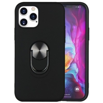 Apple iPhone 12 (12 Pro) „Shell“ Kickstand (TPU) juodas dėklas - nugarėlė | Priedai.lt