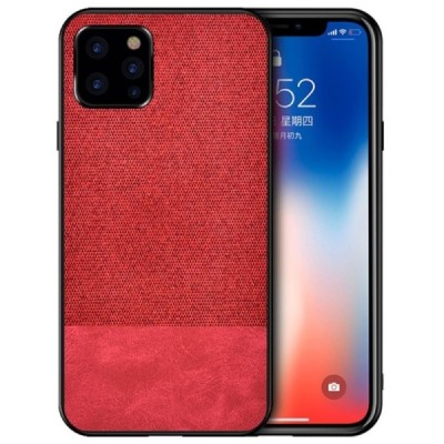 „Bi-Color“ Splicing Apple iPhone 12 (12 Pro) raudonas odinis dėklas | Priedai.lt