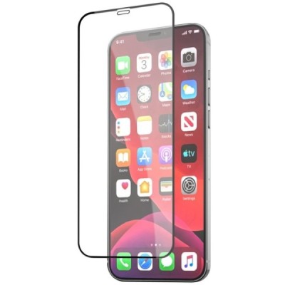 Apple iPhone 12 (12 Pro) „Mocolo“ 9H Tempered Glass sustiprintos apsaugos juodas pilnai dengiantis apsauginis ekrano stiklas 0,2