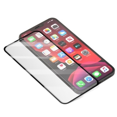 Apple iPhone 12 (12 Pro) „Mocolo“ 9H Tempered Glass sustiprintos apsaugos juodas pilnai dengiantis apsauginis ekrano stiklas 0,2