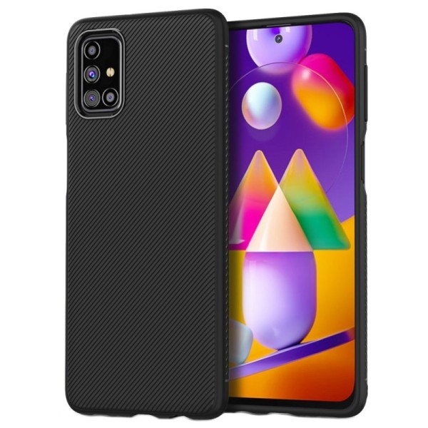 „Jazz“ kieto silikono (TPU) dėklas - juodas (Galaxy M31s)
