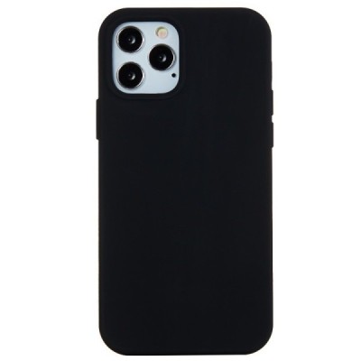 Apple iPhone 12 (12 Pro) kieto silikono TPU juodas dėklas - nugarėlė | Priedai.lt