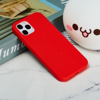 Apple iPhone 12 (12 Pro) kieto silikono TPU raudonas dėklas - nugarėlė | Priedai.lt