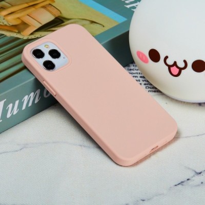Apple iPhone 12 (12 Pro) kieto silikono TPU rožinis dėklas - nugarėlė | Priedai.lt
