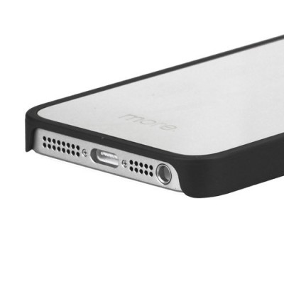 Juodas „More“ veidrodinis Apple iPhone SE (5, 5s) dėklas (dėkliukas) / Priedai.lt