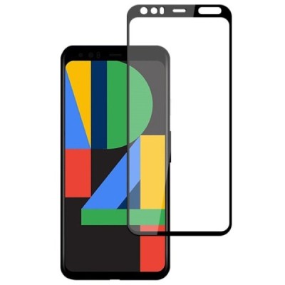 Google Pixel 4 apsauginis ekrano stiklas „Mocolo“ 9H Tempered Glass (juodas, pilnai dengiantis) 0,26 mm | Priedai.lt