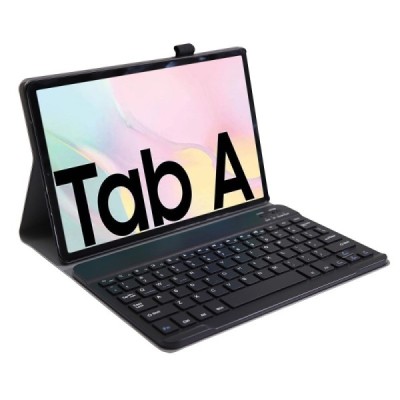 Samsung Galaxy Tab A7 10.4 2020 (T505,T500) atverčiamas juodas odinis dėklas su bluetooth belaide klaviatūra | Priedai.lt