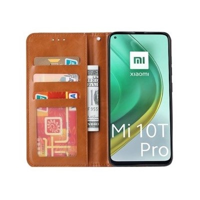 Prabangus „Comma“ odinis atverčiamas raudonas Xiaomi Mi 10T (Mi 10T Pro) dėklas | Priedai.lt
