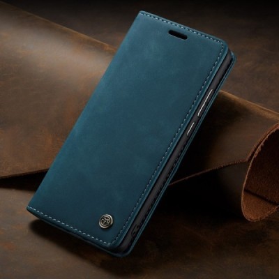 Samsung Galaxy A71 (A715) CaseMe Retro solidus atverčiamas žalias odinis dėklas - knygutė | Priedai.lt