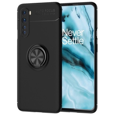 OnePlus Nord „FOCUS“ Kickstand kieto silikono TPU juodas dėklas - nugarėlė | Priedai.lt