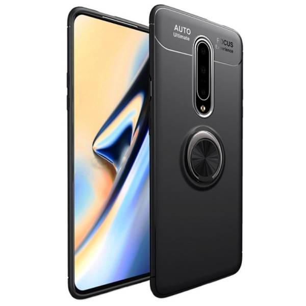 „FOCUS“ Kickstand kieto silikono (TPU) dėklas - juodas (OnePlus 8)